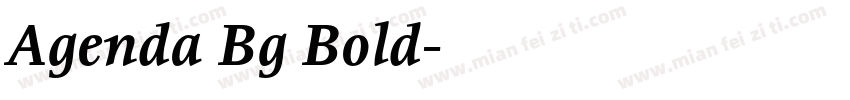 Agenda Bg Bold字体转换